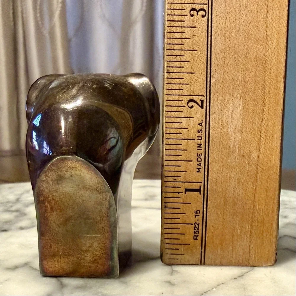 3pc VTG‎ 80s Dansk Gunnar Cyren Silver Zoo Paperweight Elephant Giraffe Antelope